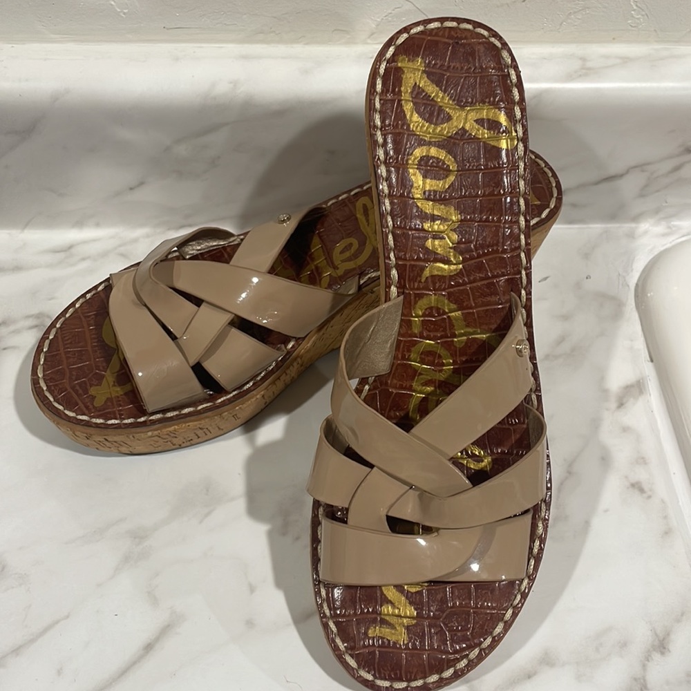 Women’s Sam Edelman Cork Wedge Sandals - Picture 3 of 7